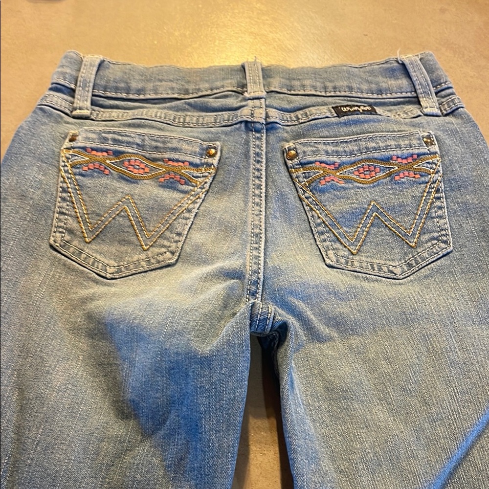 Girls wrangler Blue Embroidered Jeans